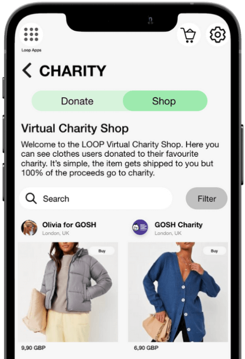 Virtual charity shop Virtual charity shop